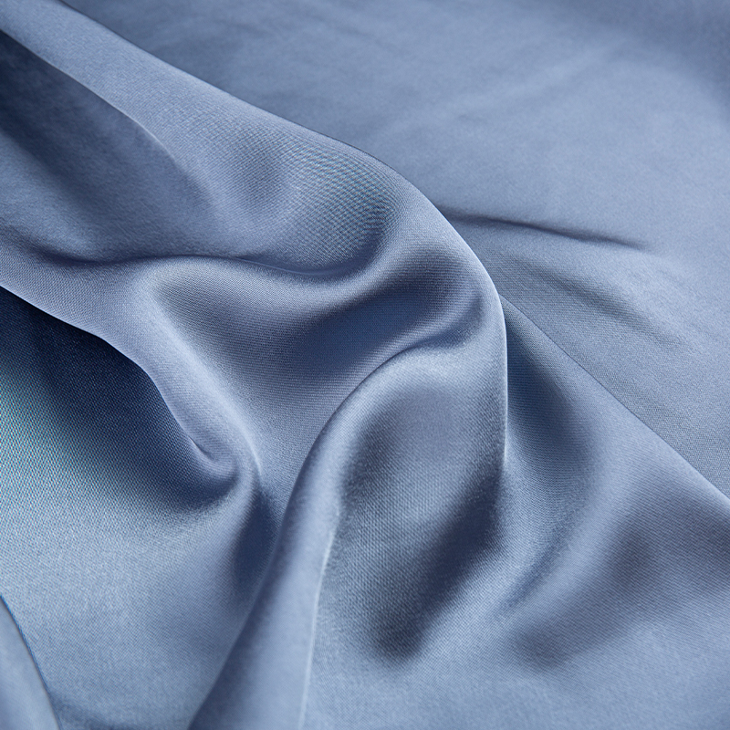 HY263 สีฟ้า 150 ซม.240GSM twill เลียนแบบ acetate CEY โพลีเอสเตอร์ซาตินผู้หญิงเสื้อผ้าผ้า