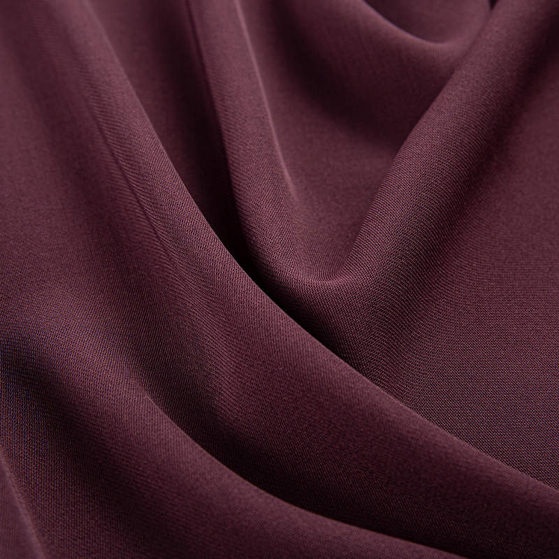 HY587 230GSM เลียนแบบ acetate Lelis ผ้าตาข่ายสีม่วงเข้มสำหรับเสื้อผ้าสตรีและชุดกีฬา